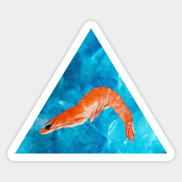 Fresh and delicious shrimp Sticker by Inksoulart